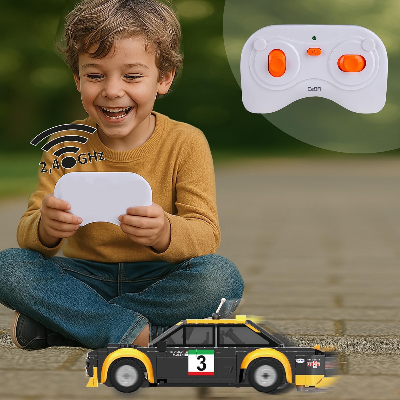 C51092W CaDA RC Fiat Abarth 131 1:20  Auto da Rally Radiocomandata da Costruire