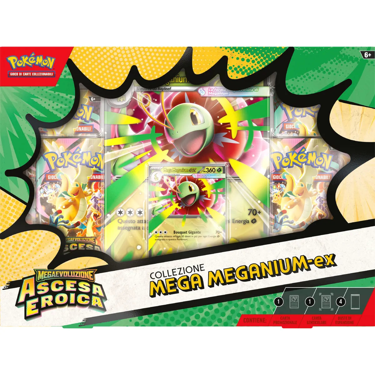 Pokémon Collezione Mega Meganium-ex dell’espansione Megaevoluzione Ascesa Eroica