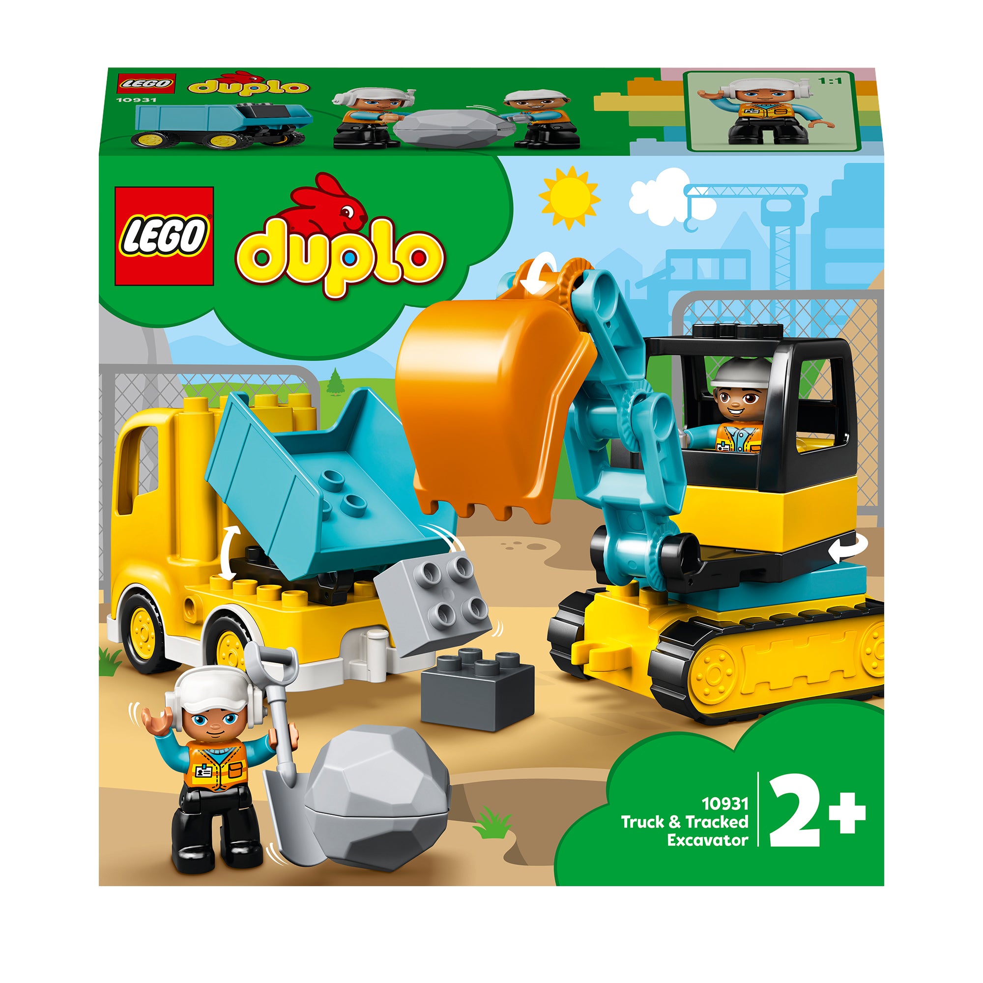 Lena Scavatrice Giocattolo Per Bambini 2+ Anni - Camion Escavatore Funzionante Con Benna Mobile, Multicolore, Gioco Sabbia E Giardino