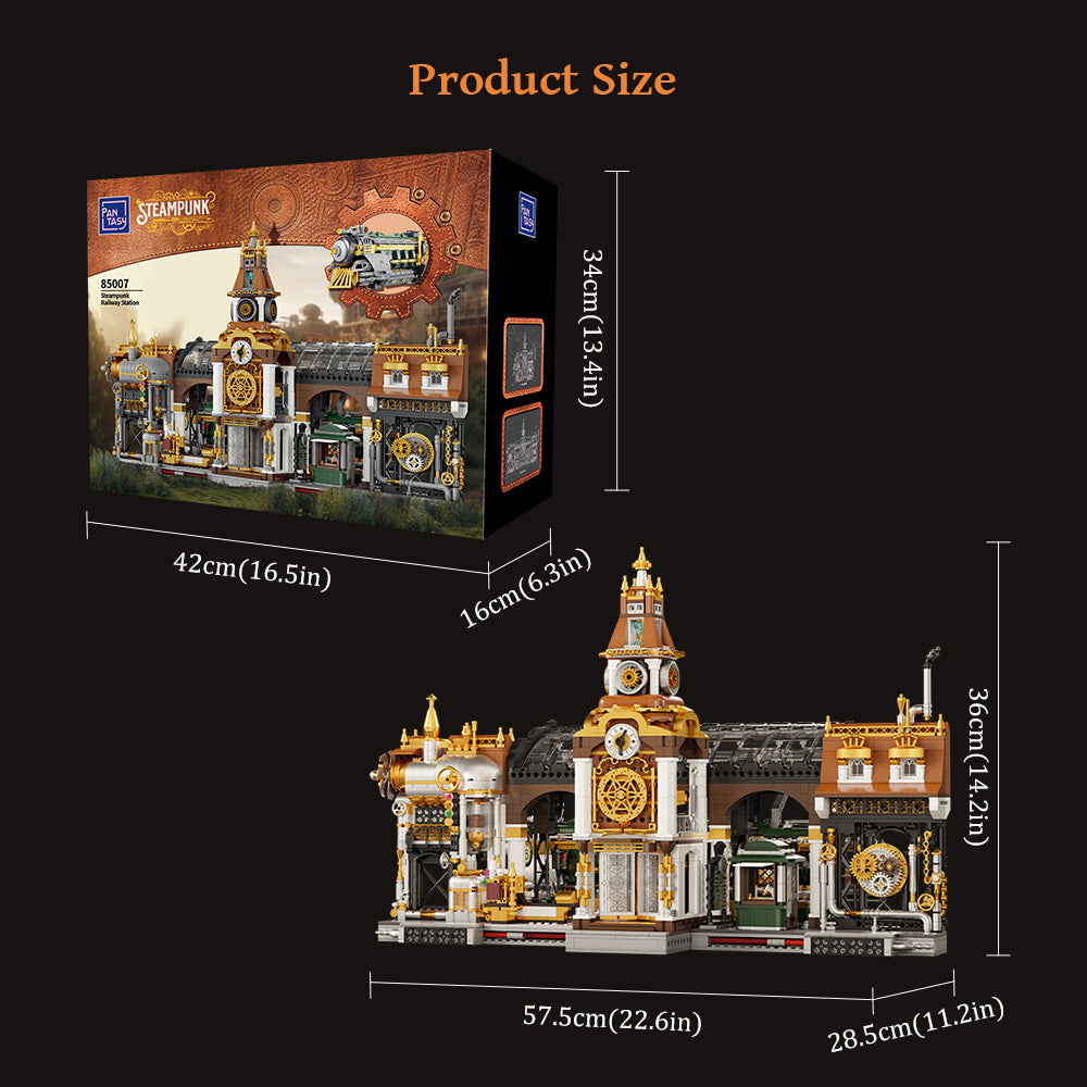 PANTASY set di mattoncini collezione SteamPunk : Steampunk Train Station