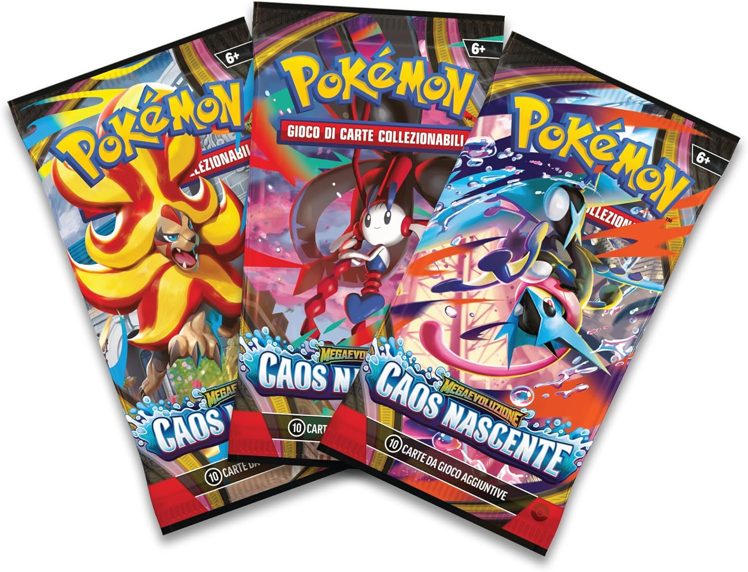 Pokémon M4 Megaevoluzione Caos Nascente Blister 3 Buste