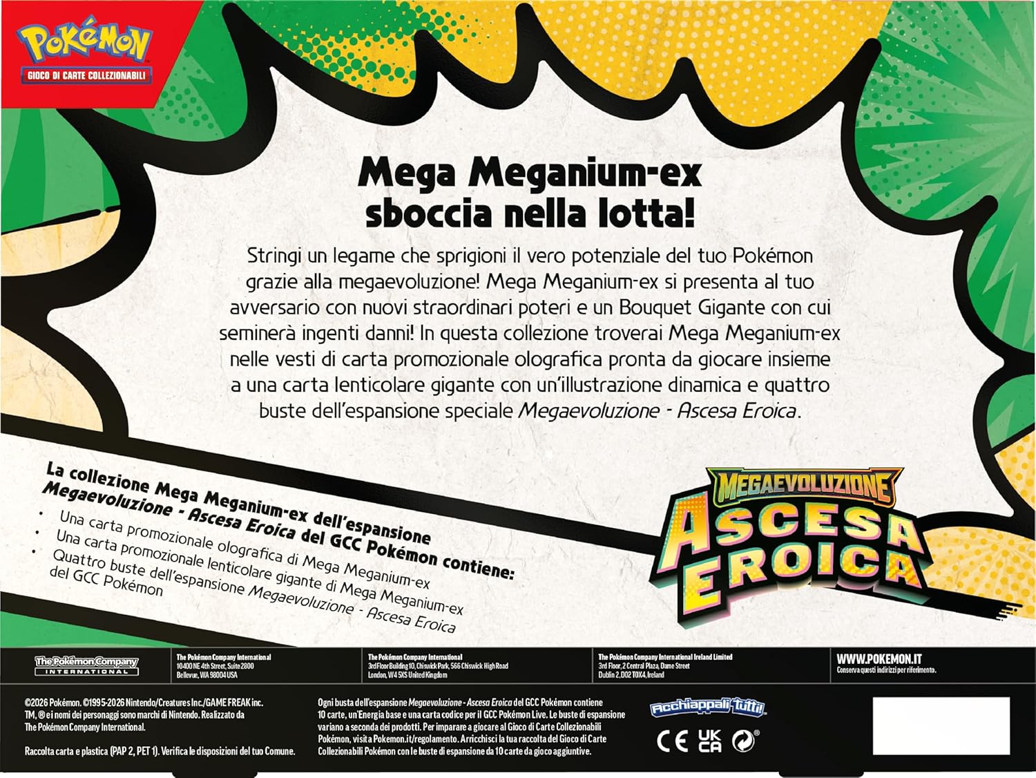 Pokémon Collezione Mega Meganium-ex dell’espansione Megaevoluzione Ascesa Eroica