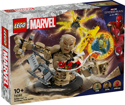 76280 LEGO Super Heroes Marvel Spider-Man vs. Uomo sabbia: Battaglia f –  Full Toys