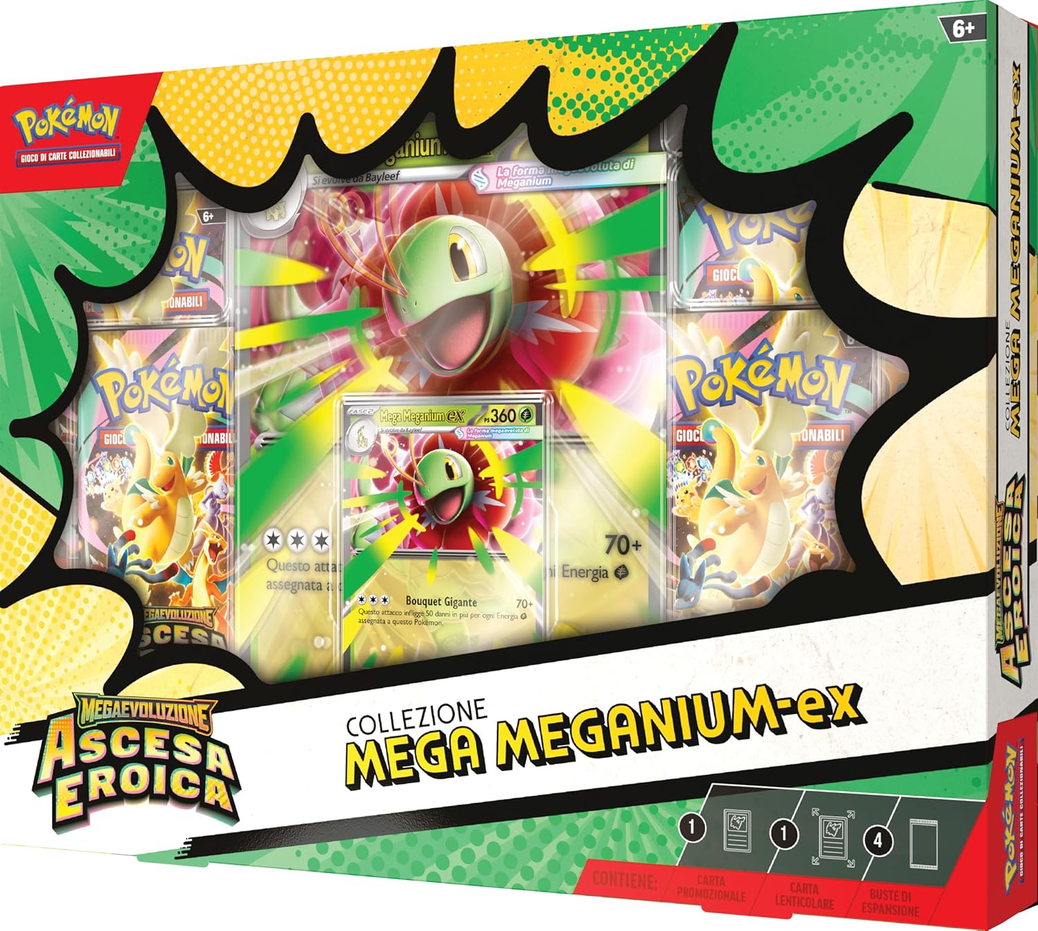 Pokémon Collezione Mega Meganium-ex dell’espansione Megaevoluzione Ascesa Eroica