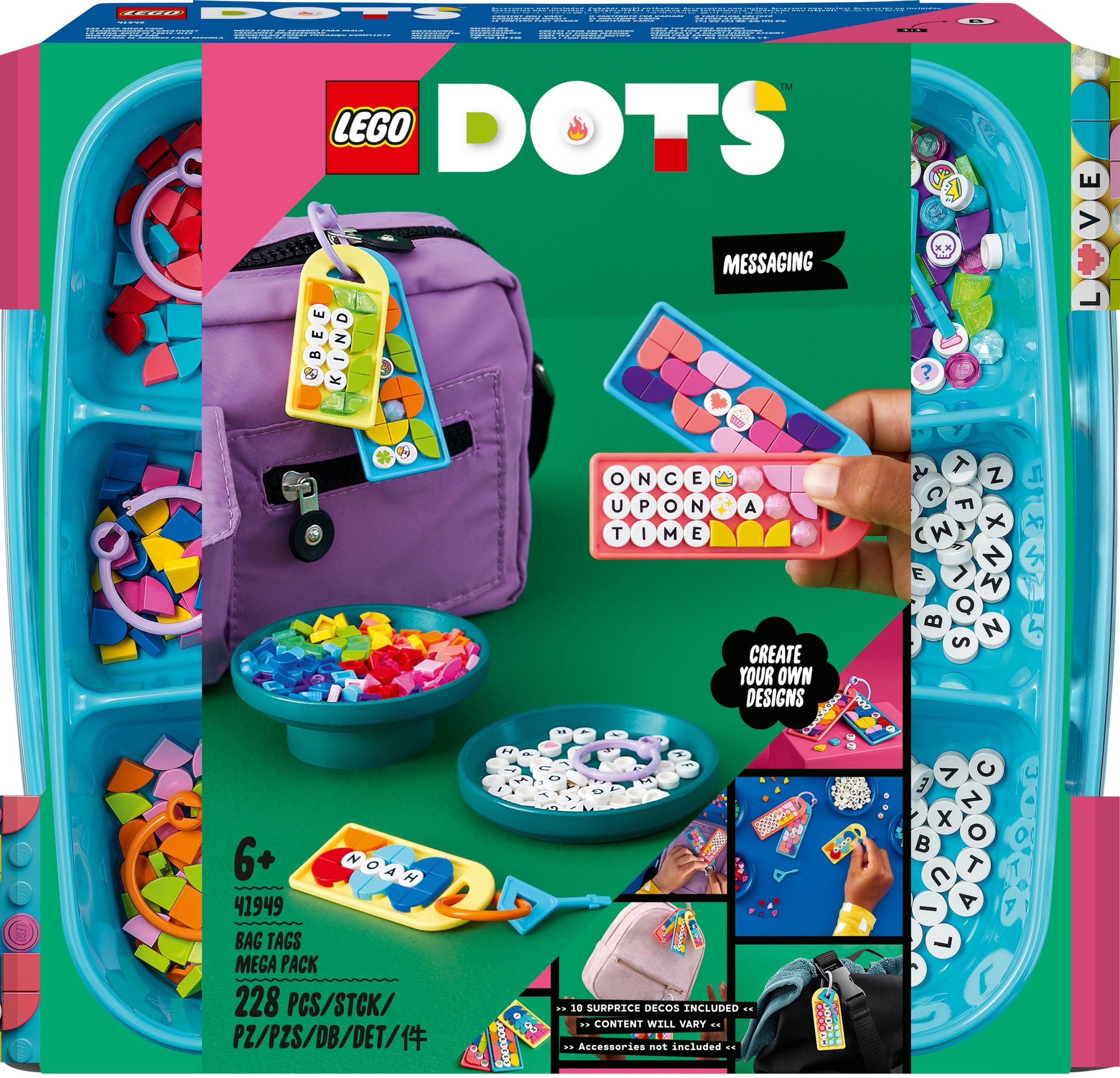 41949 LEGO® Dots - Multipack Bag Tag - Messaggi