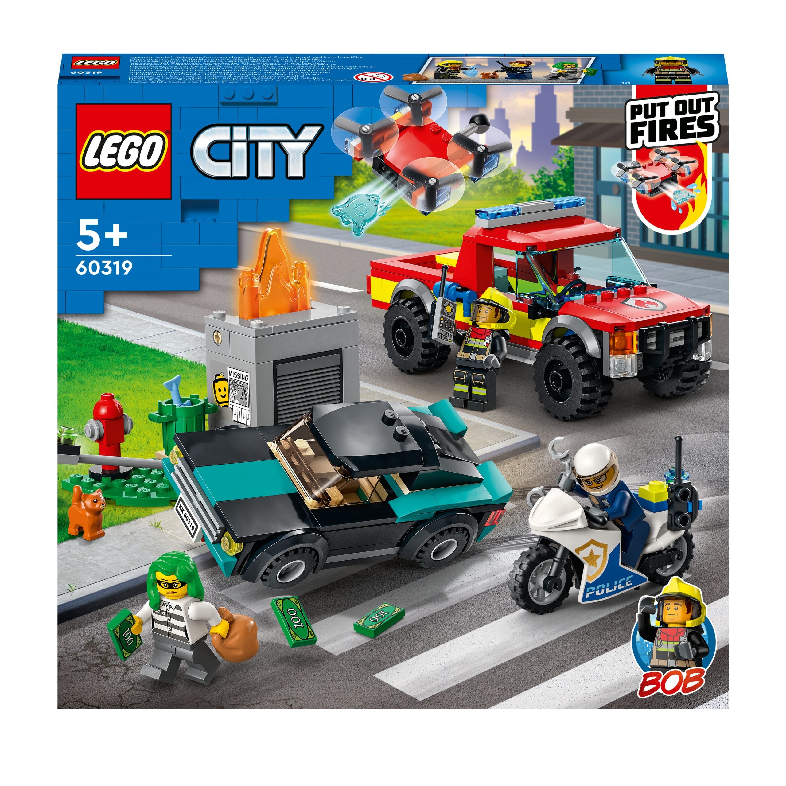 60319 LEGO® City - Soccorso antincendio e inseguimento della polizia