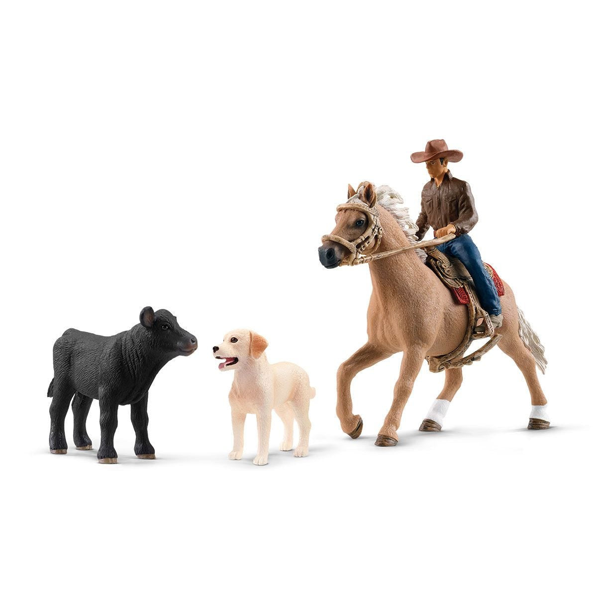 Farm World Schliech-S 42578 Equitazione Americana Con Labrador E Vitello