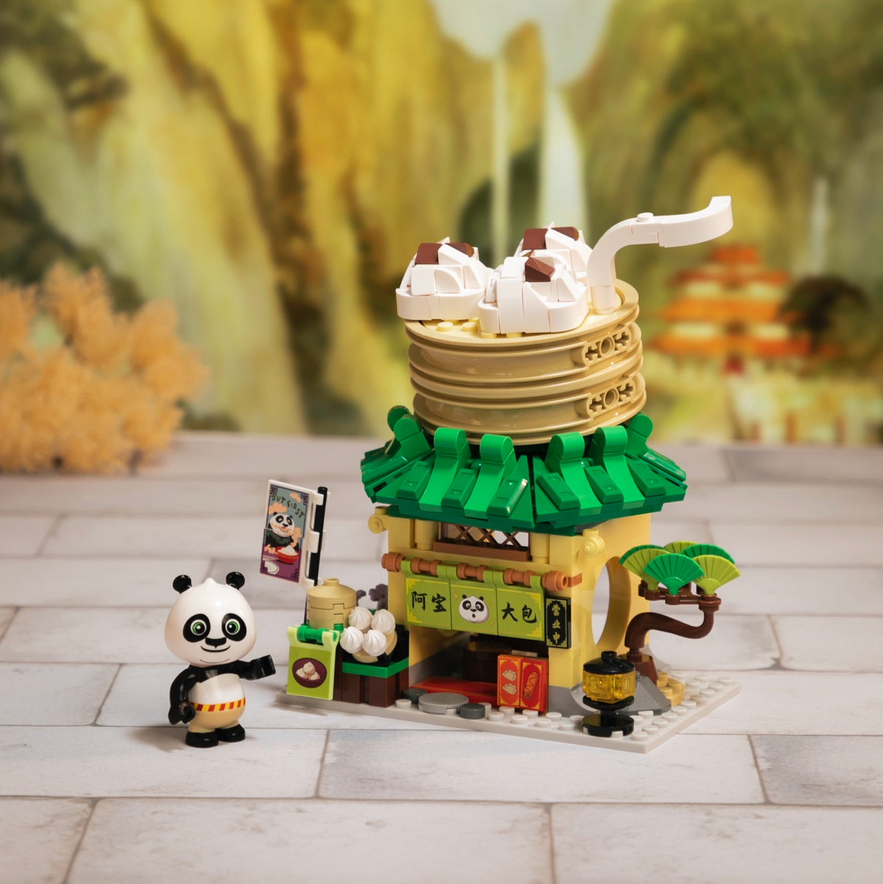 86505 Pantasy Kung Fu Panda Negozio di Ravioli di Po Set Costruzioni da Collezio
