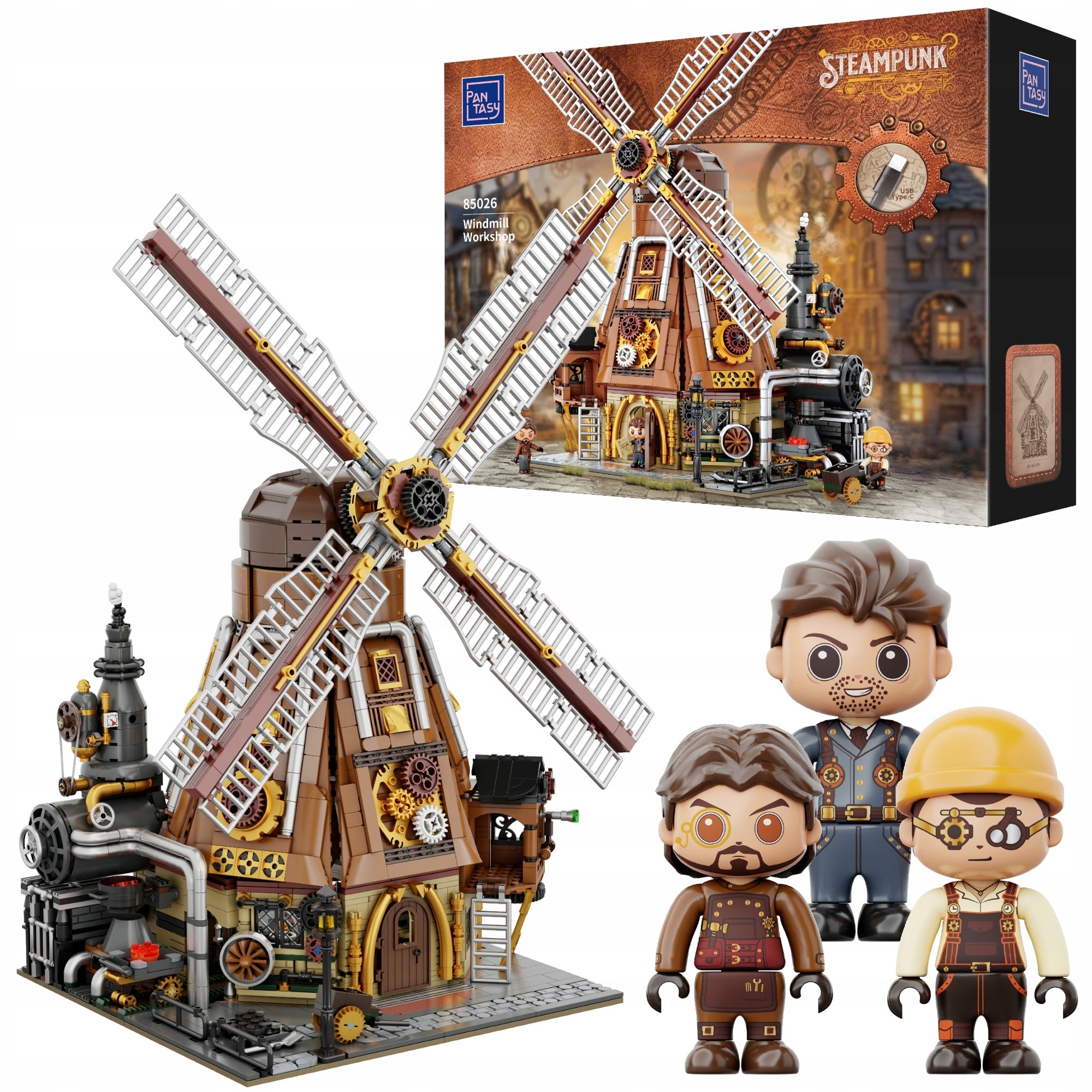 85026 PANTASY set di mattoncini collezione SteamPunk Officina del Mulino a Vento