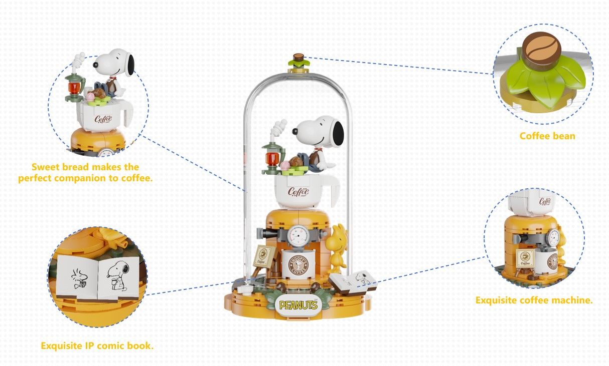 86903 PANTASY set di mattoncini collezione Peanuts : L'ora del Caffè