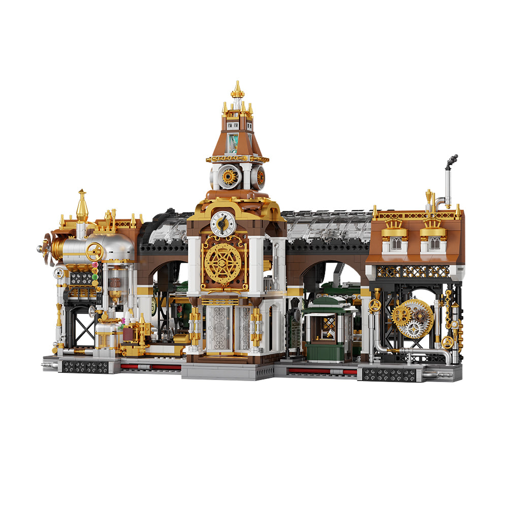 PANTASY set di mattoncini collezione SteamPunk : Steampunk Train Station