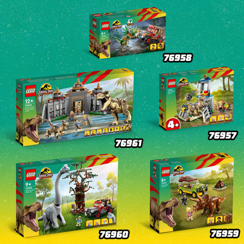 76961 LEGO Jurassic World Centro visitatori: lattacco del T. rex e del Raptor