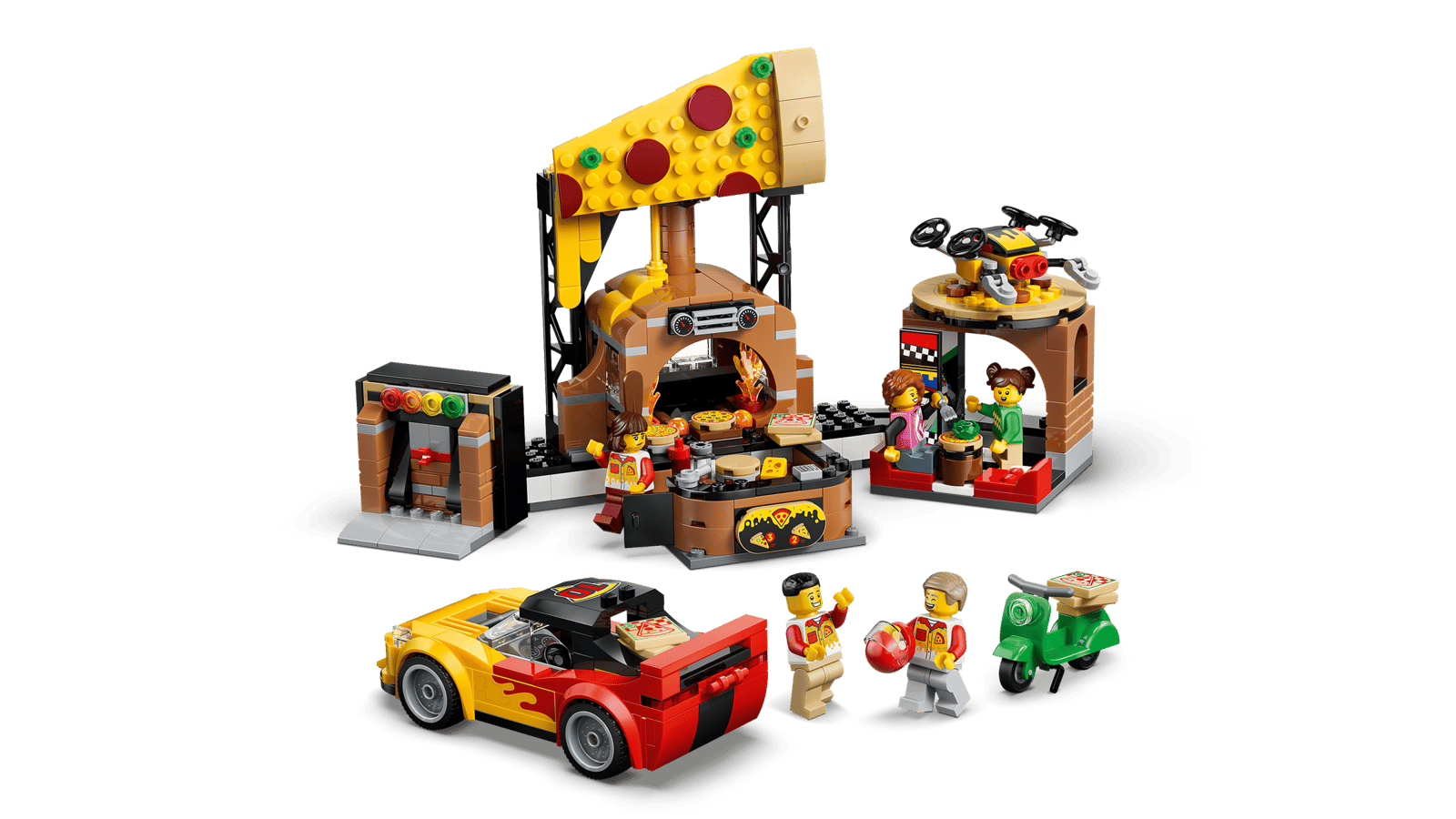 60496 Lego City Centro di consegna pizze con veicoli