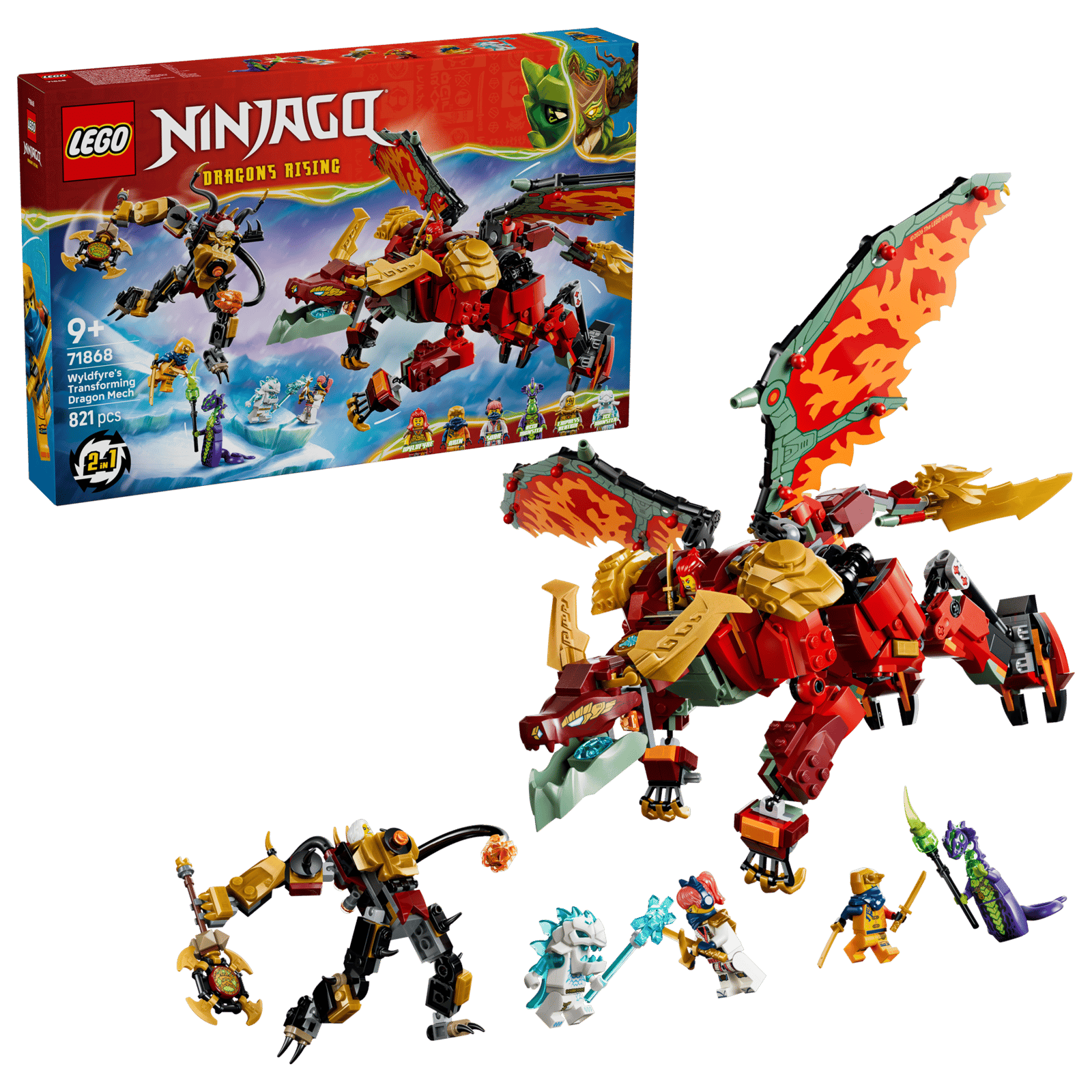 71868 Lego Ninjago Mech drago mutaforma di Wyldfyre