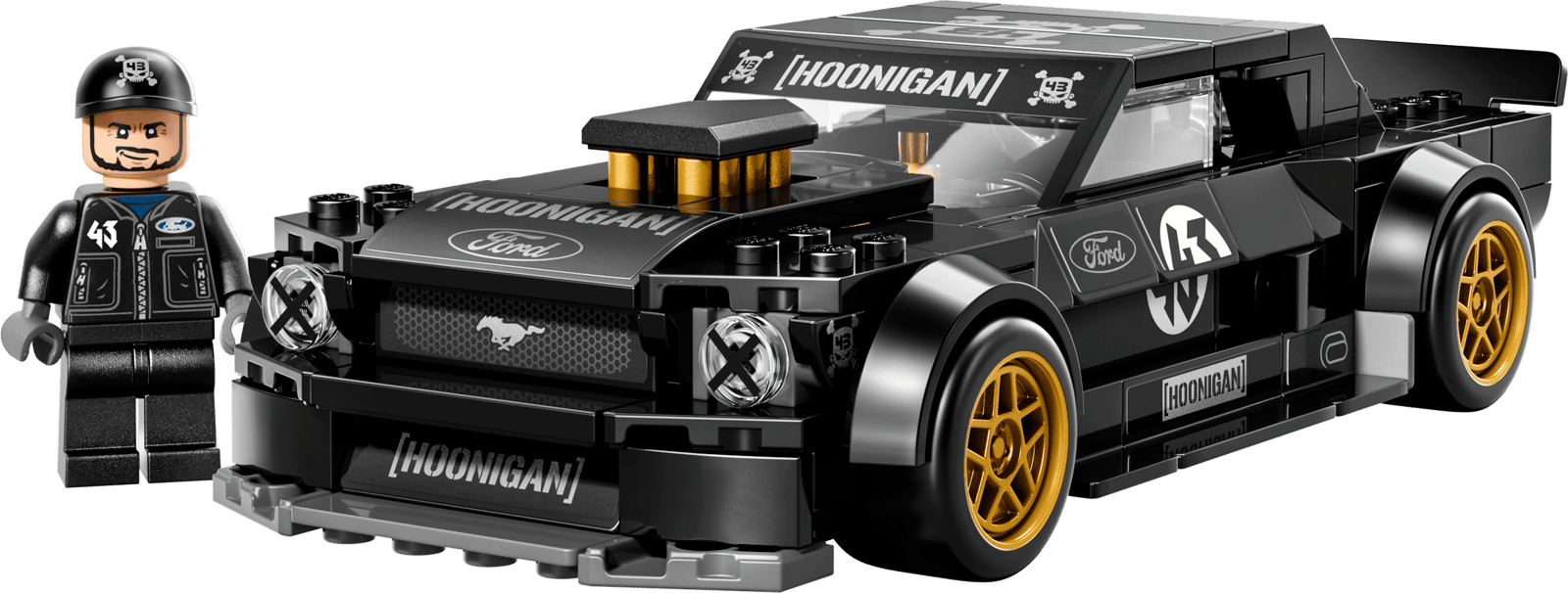 77262 Lego Speed Champions Ford Mustang ’65 Hoonicorn V1 di Ken Block