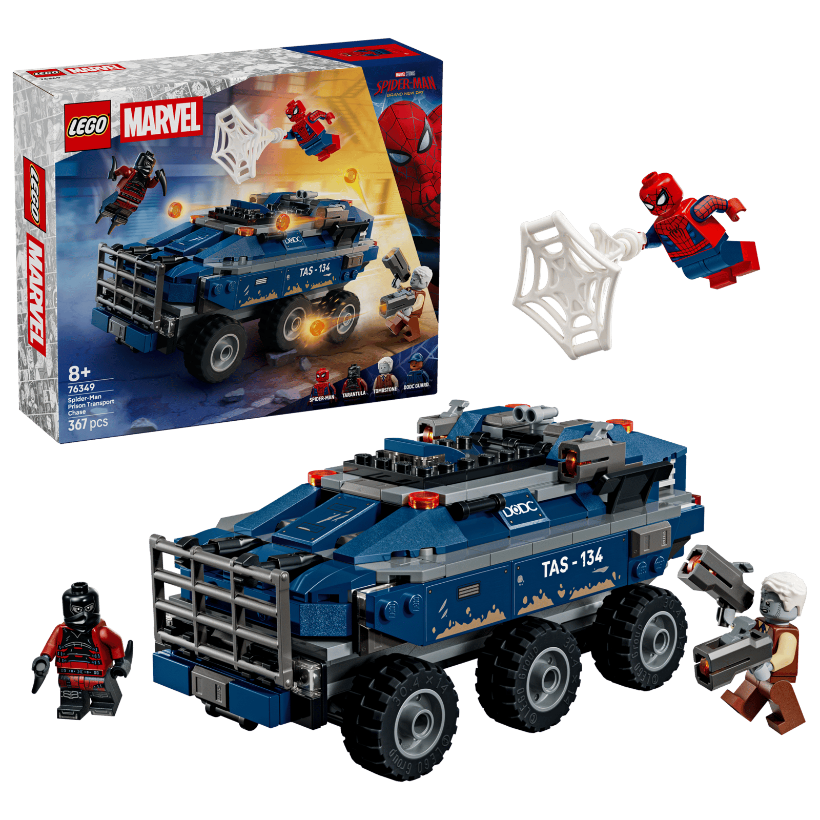 76349 Lego Marvel Spider-ManInseguimento del trasportatore di detenu