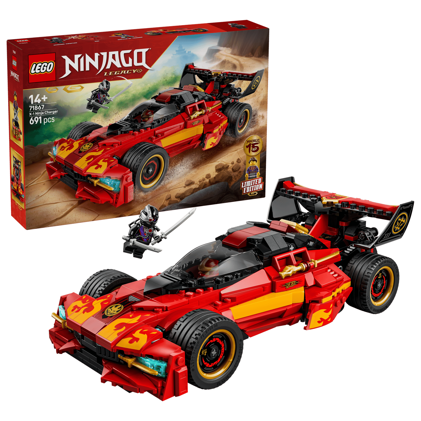 71867 Lego Ninjago Super-bolide Ninja X-1 - 15° Anniversario