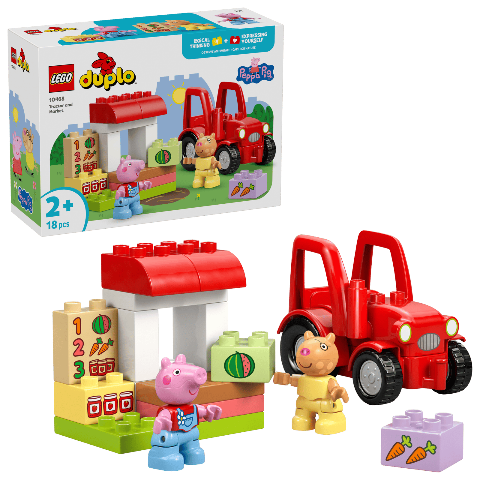 10468 Duplo Trattore e mercato Peppa Pig