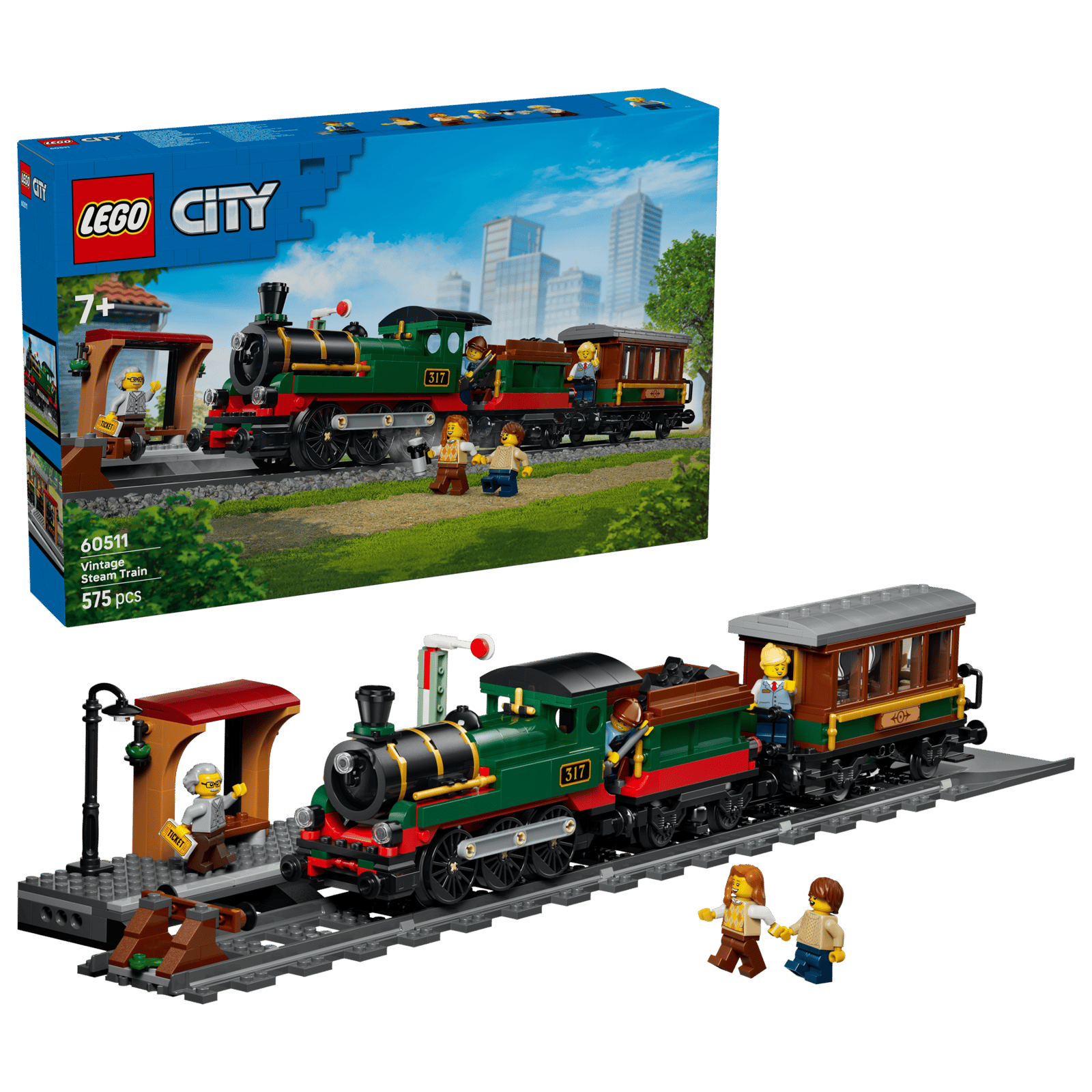 60511 Lego City Treno a vapore vintage
