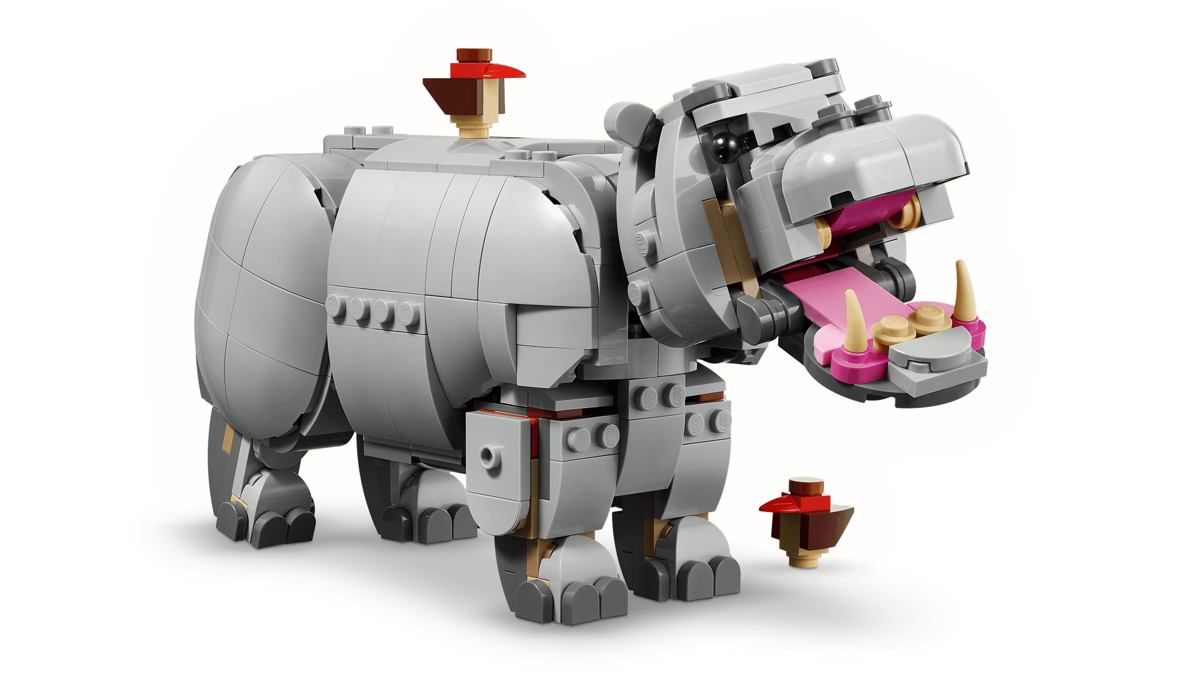 31171 LEGO Animali selvatici: maestoso rinoceronte con uccelli