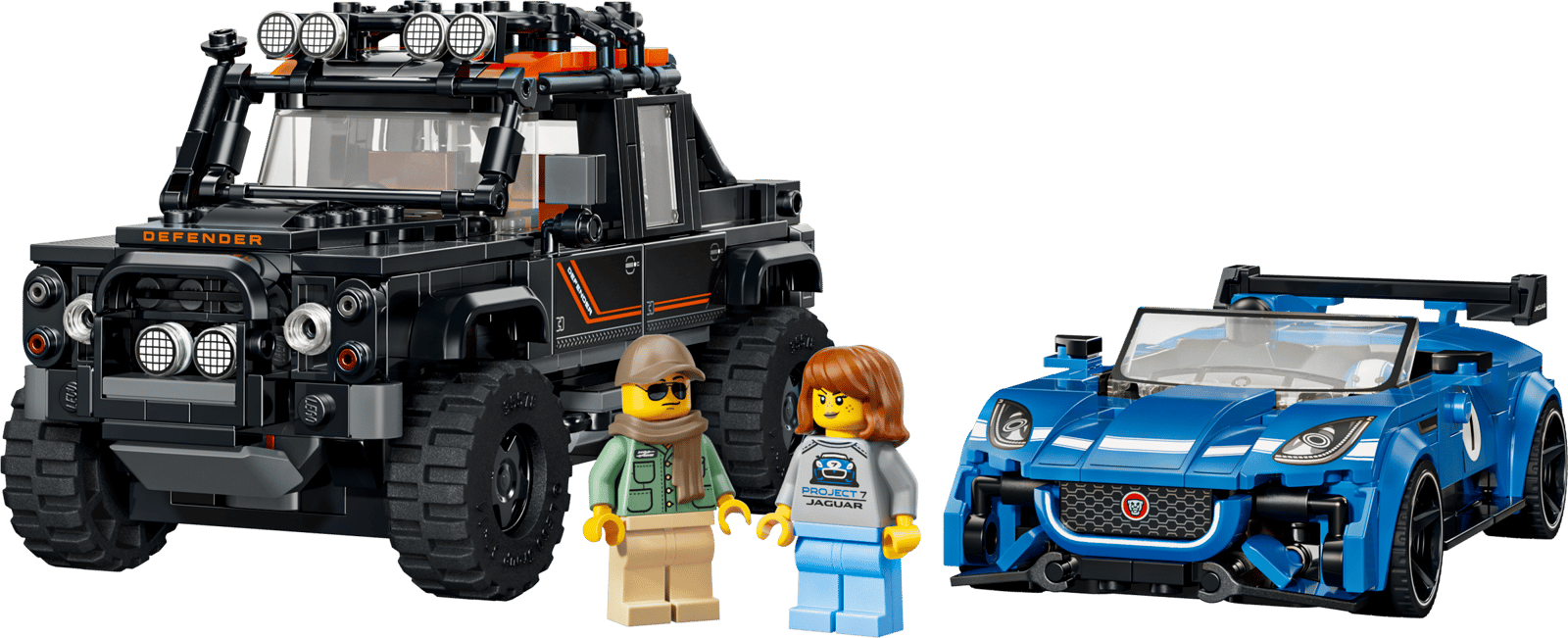 77264 Lego Speed Champions Jaguar Project 7 e Land Rover Defender