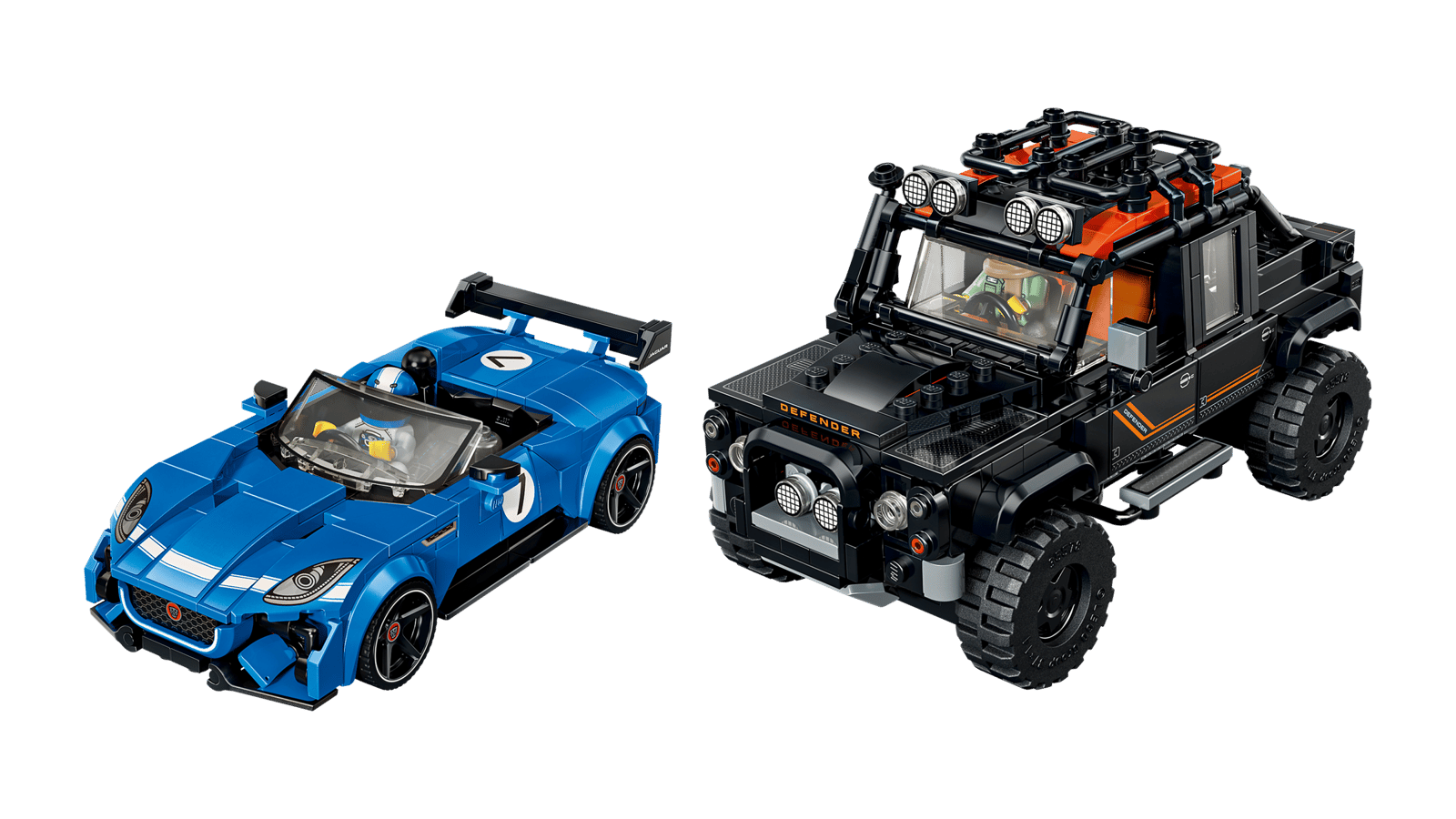 77264 Lego Speed Champions Jaguar Project 7 e Land Rover Defender
