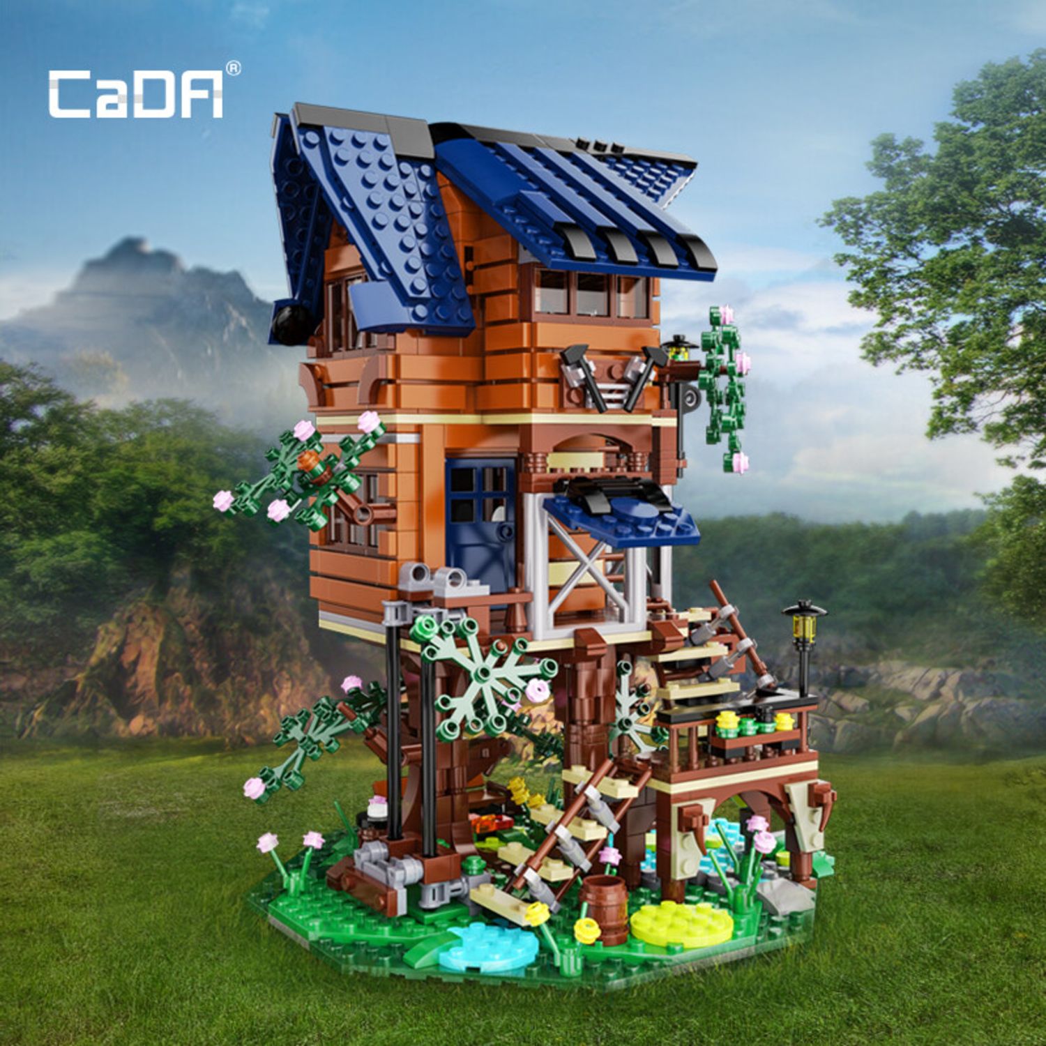 66004 CaDA Four Seasons Story Casa sull'Albero - Tetto Blu e Dettagli Naturali