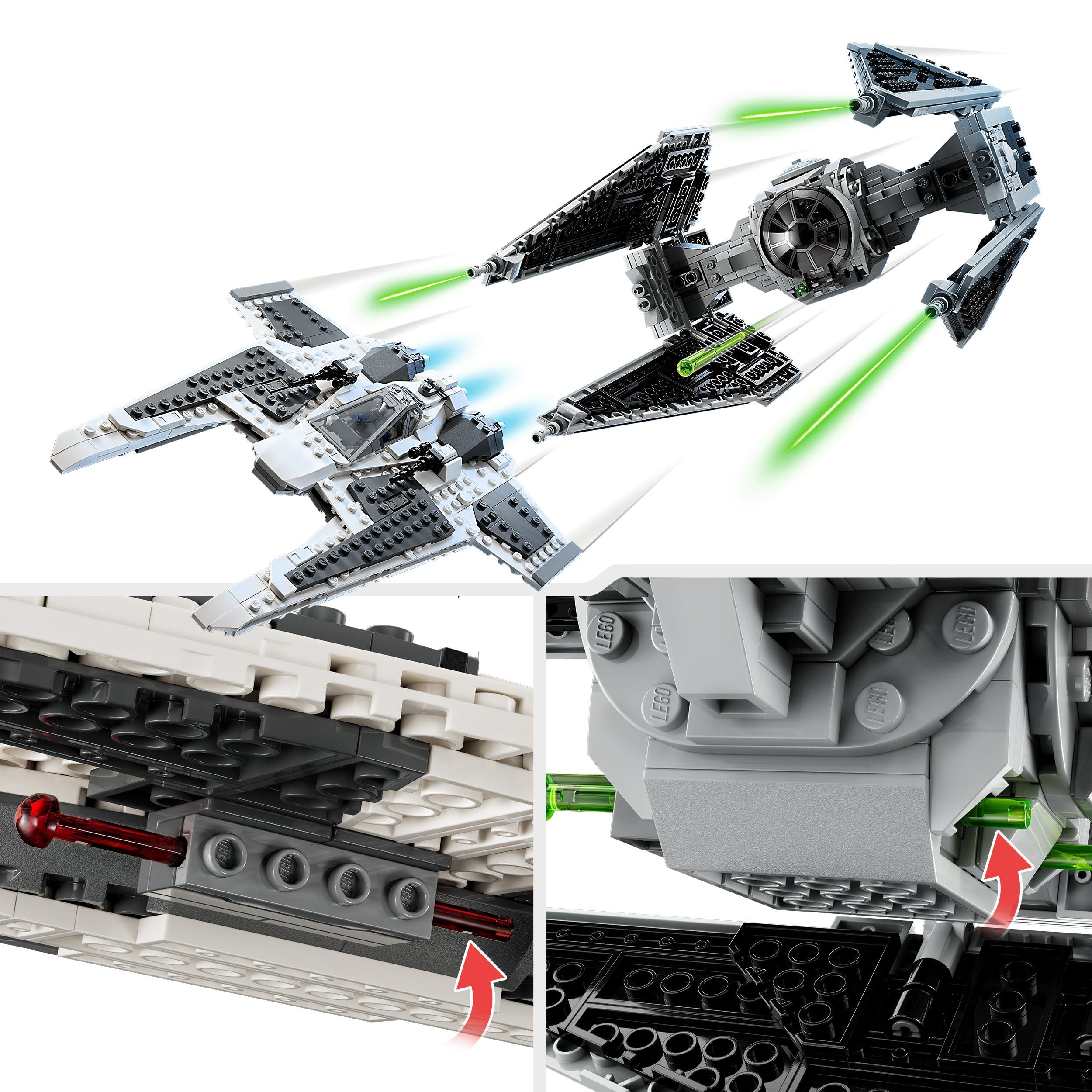 75348 - LEGO Star Wars - Fang Fighter mandaloriano vs TIE Interceptor