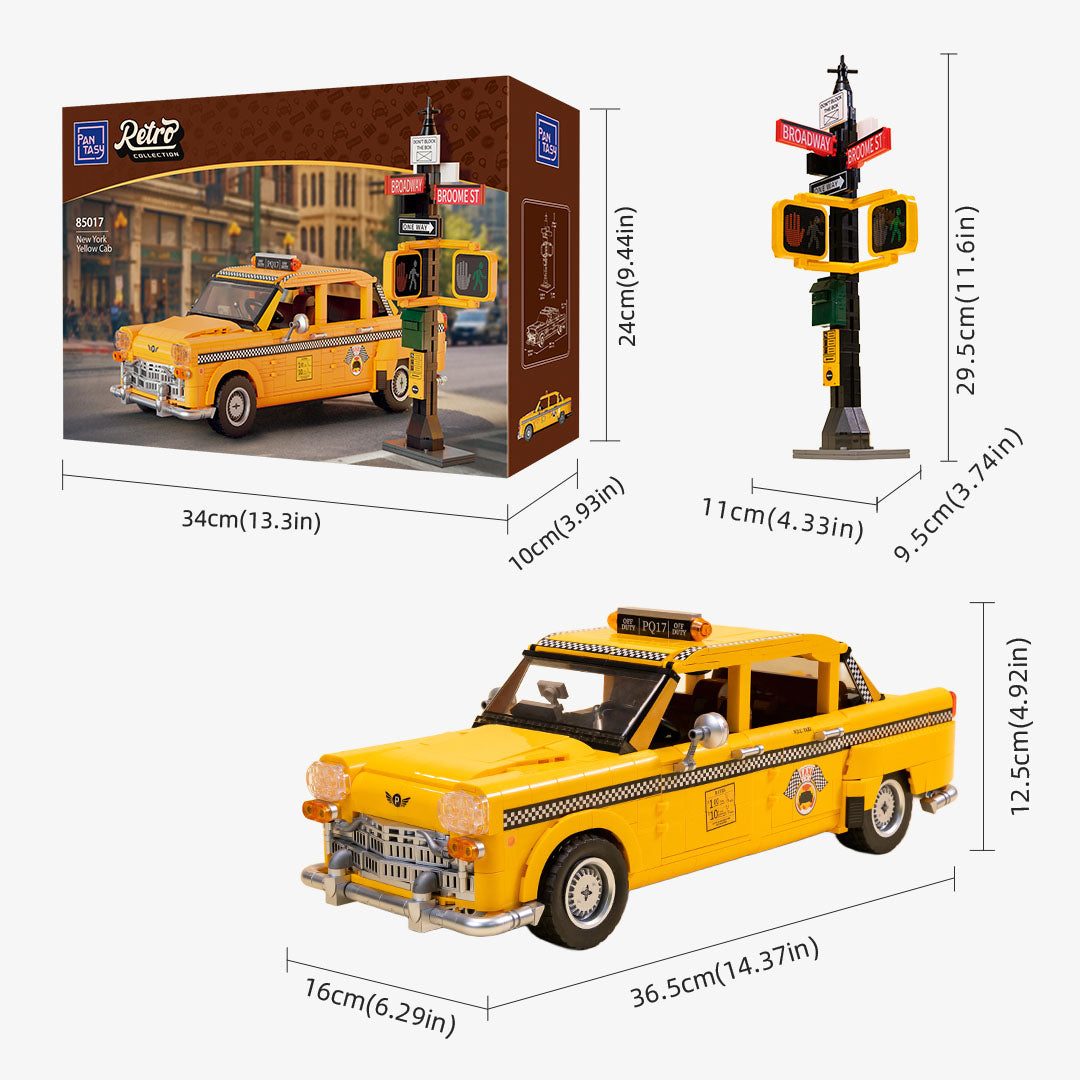 PANTASY New York Yellow Cab  Taxi Giallo Set Costruzioni Veicolo da Collezione