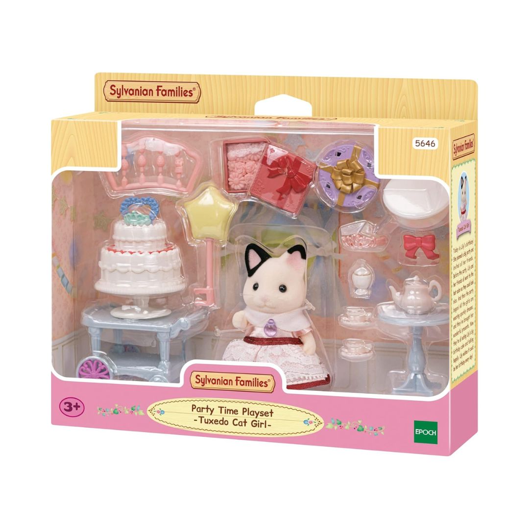 5646 Sylvanian Families - Set Party - ragazza Gatto Tuxedo