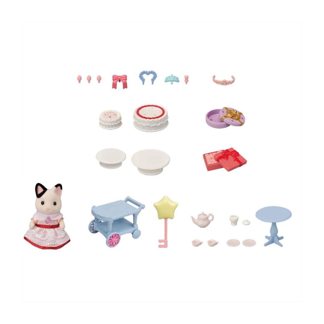 5646 Sylvanian Families - Set Party - ragazza Gatto Tuxedo