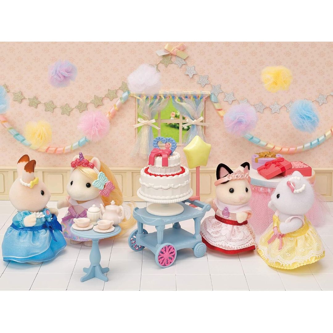 5646 Sylvanian Families - Set Party - ragazza Gatto Tuxedo