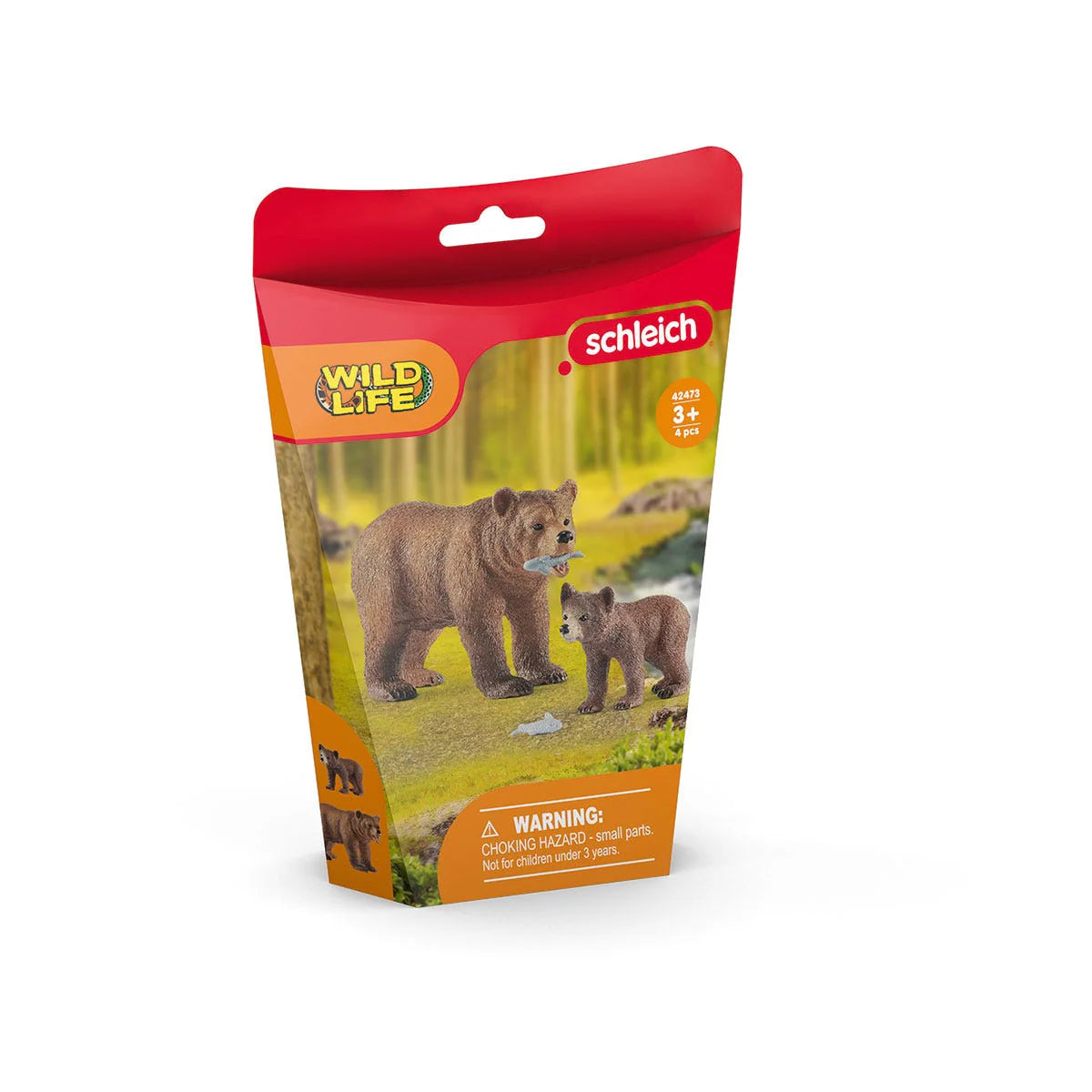 Wild Life Schleich-s - 42473 Mamma Orsa Grizzly Con Cucciolo