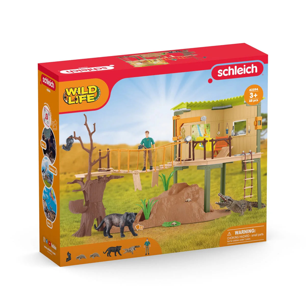 Wild Life Schleich-s -42594  Stazione Avventura Con Ranger