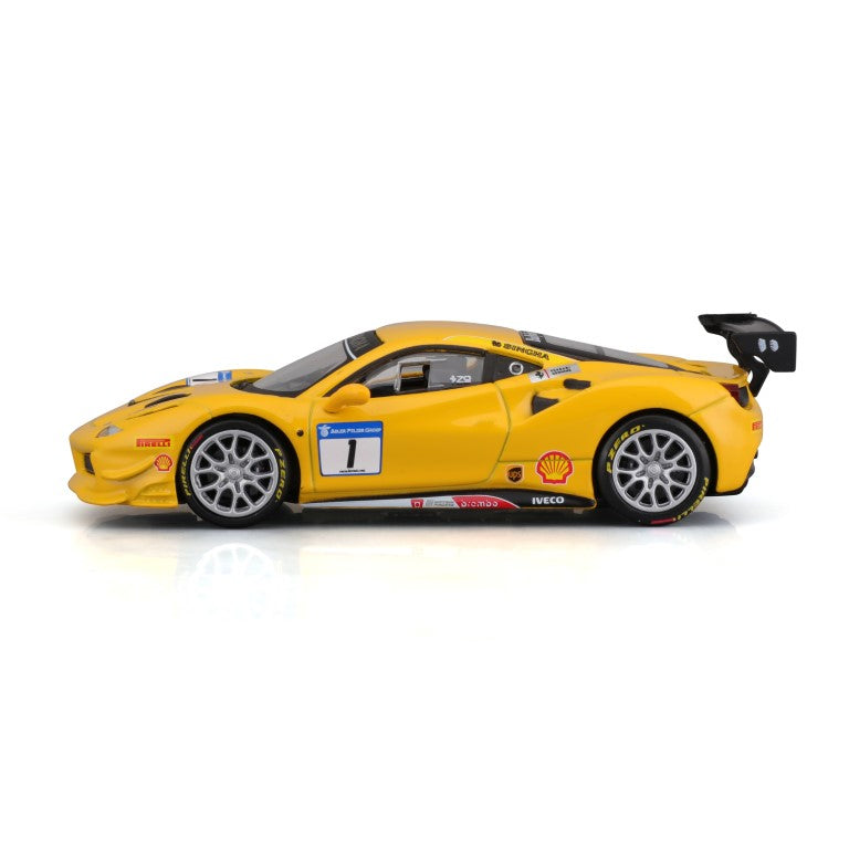 18-36306 - Bburago - 1:43 - Ferrari Racing - 488 Challenge - #1 Gialla