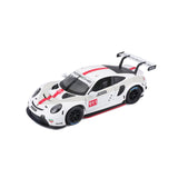 18-28013 Bburago Race - Porsche 911 RSR GT, bianca - Scala 1:24
