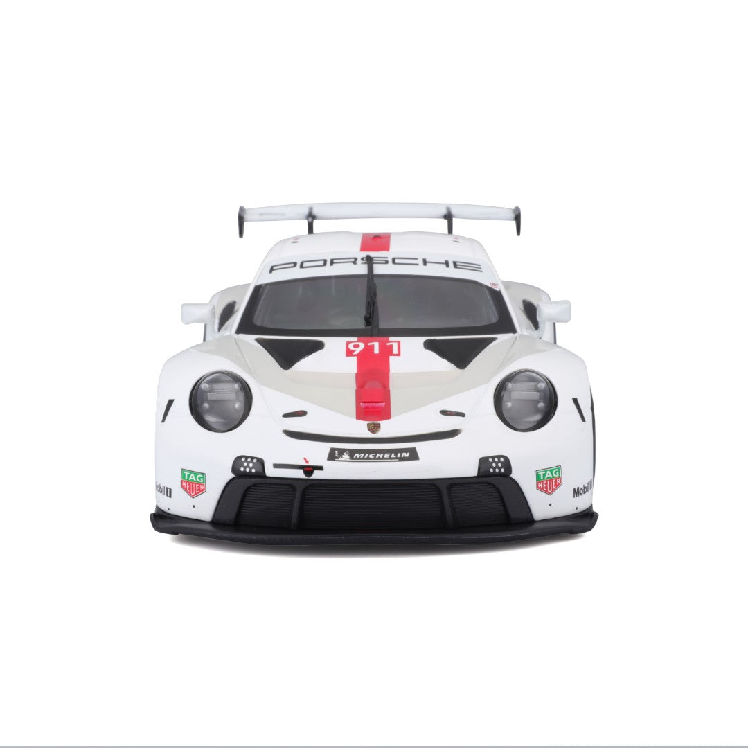 18-28013 Bburago Race - Porsche 911 RSR GT, bianca - Scala 1:24