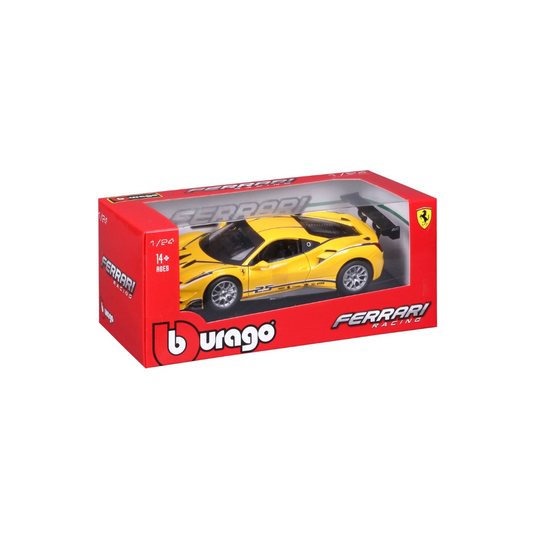 18-26307 Bburago Ferrari Racing - Ferrari 488 Challenge, gialla - 1:24