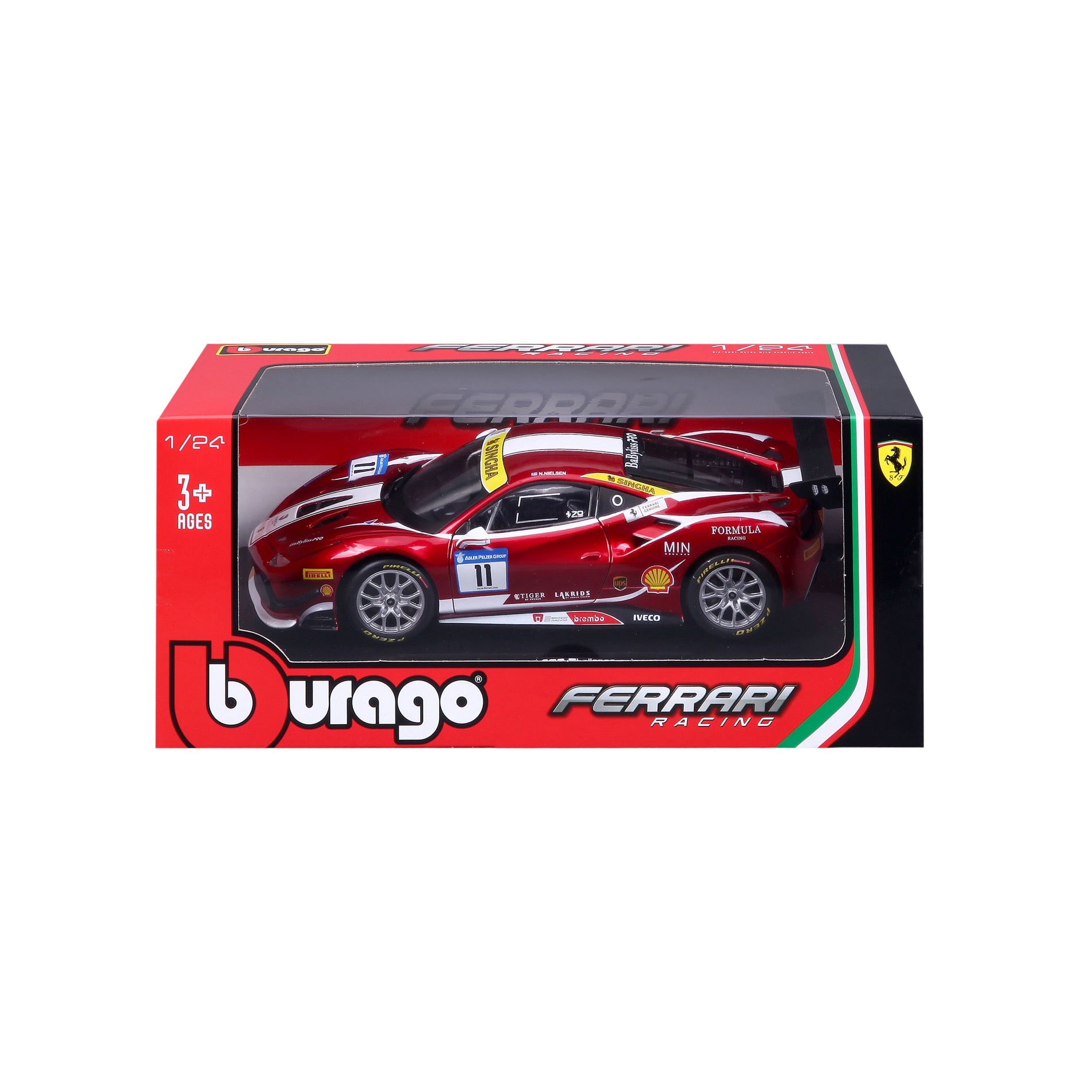 18-26308 Bburago Ferrari Racing - 488 Challenge Formula Racing 2017 - 1:24