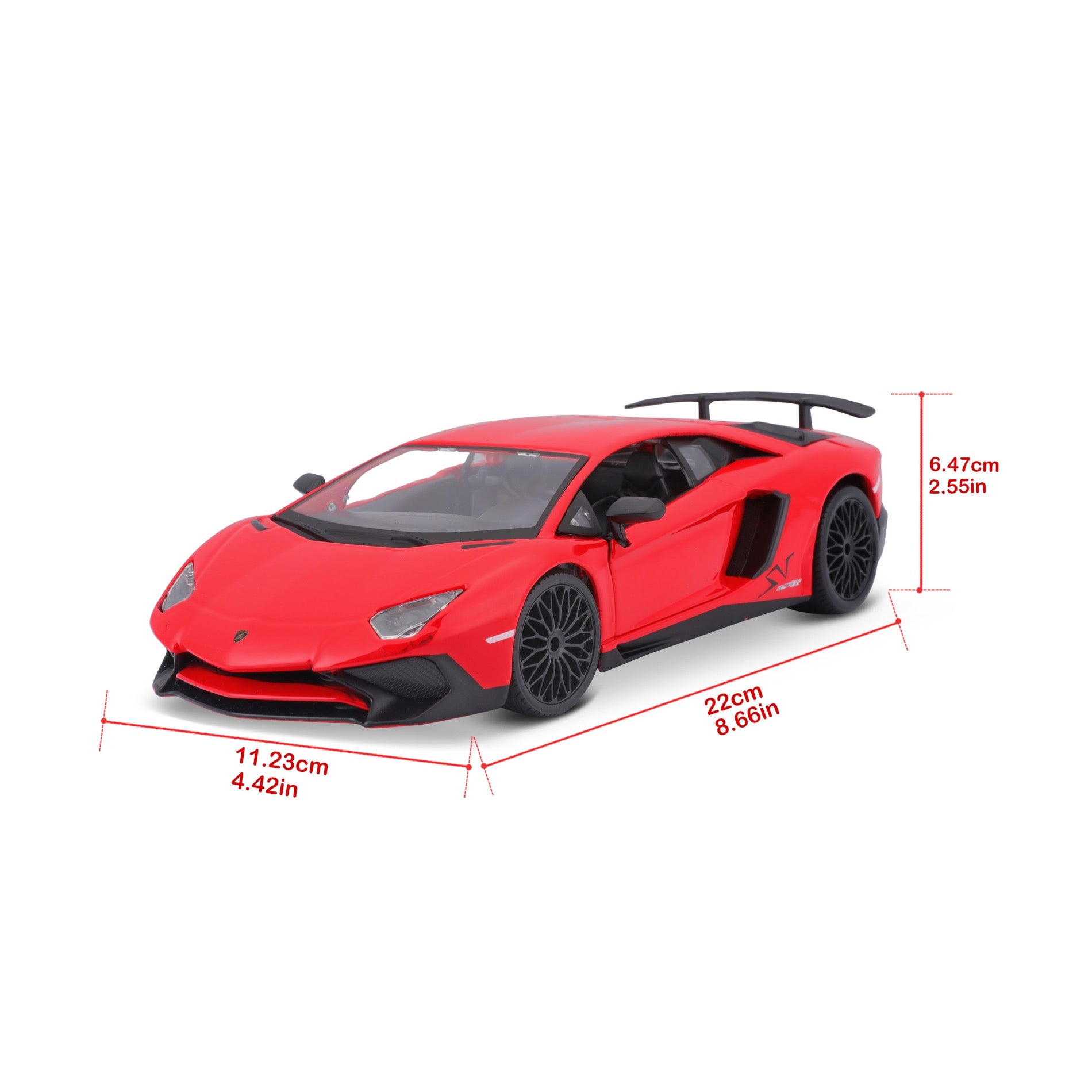 18-21079 Bburago - Lamborghini Aventador SV Coupé Red - 1:24