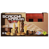 6036101 EG -  Dama/Scacchi Deluxe in legno