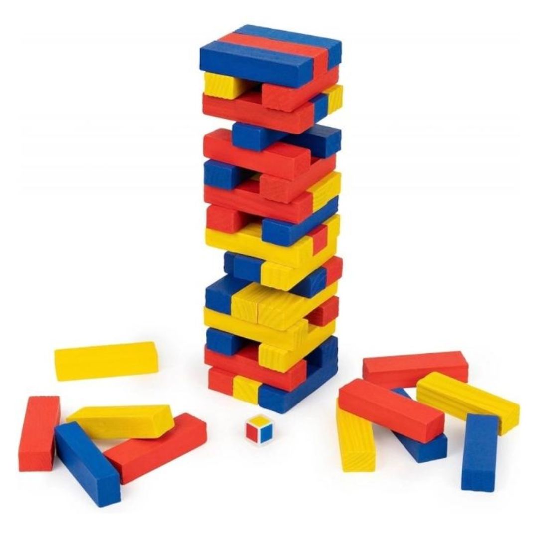 EG Jumbling Tower colorata in legno, Giochi da tavolo classici