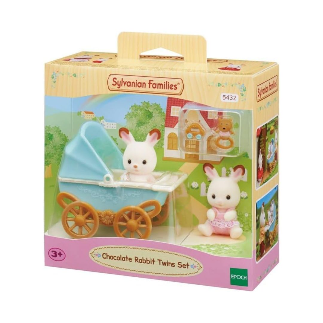 5432 Sylvanian Families - Gemelli Coniglio Cioccolato con carrozzina