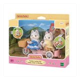 5637 Sylvanian Families - Tandem con sorella e fratello Husky, Multicolore