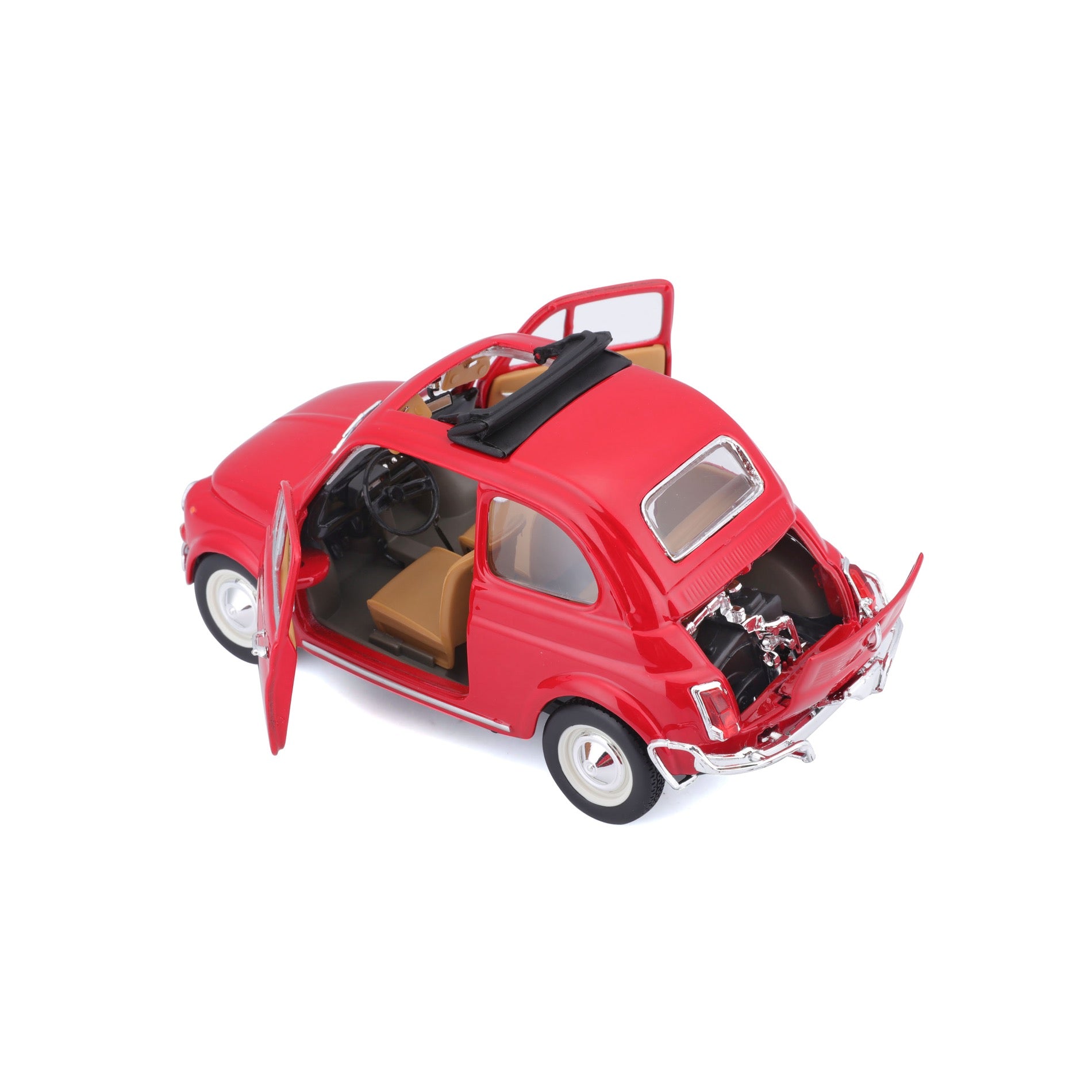 * 18-22099 Bburago - FIAT 500L (1968), rosso - Scala 1:24