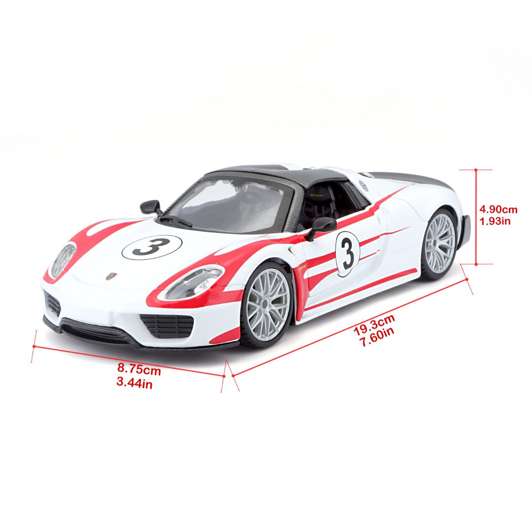 18-28009 Bburago Race- 1:24 - Porsche 918 Spyder - Weissach