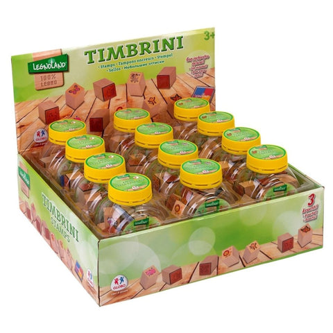 37760 Globo - Timbrini in legno con Inchiostro