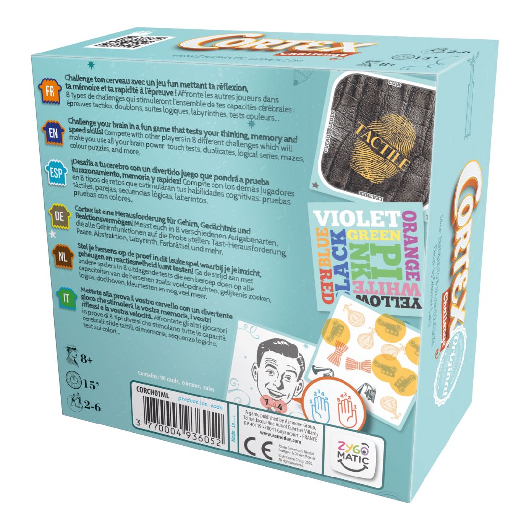 Asmodee - Cortex Challenge, Azzurro - Gioco Da Tavolo, Sfide per Il Cervello, 2 Asmodee - Cortex Challenge, Azzurro - Gioco Da Tavolo, Sfide per Il Cervello, 2