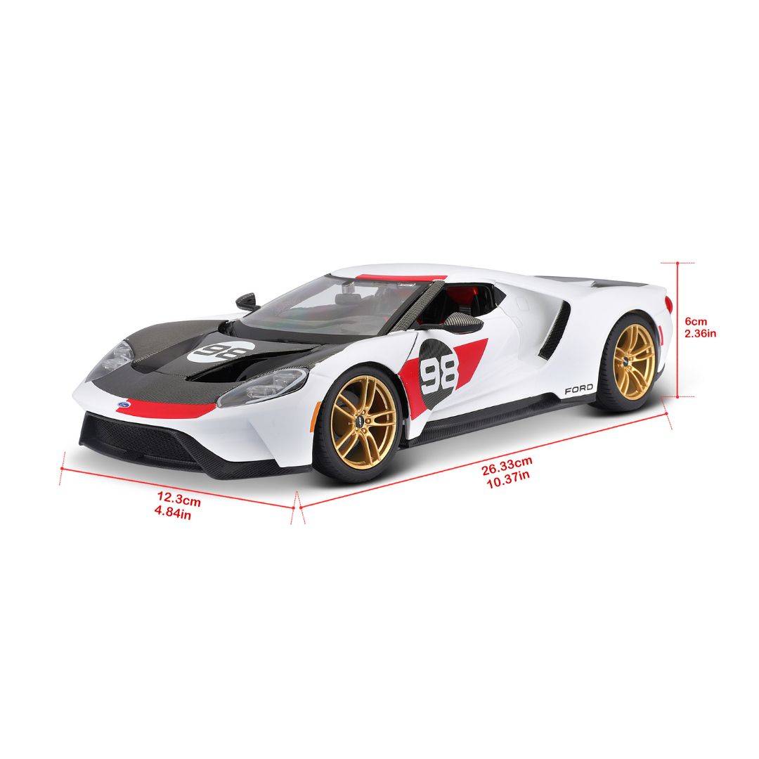 31390 Bburago Maisto - Ford GT Heritage Edition #98 (2021) - 1:18