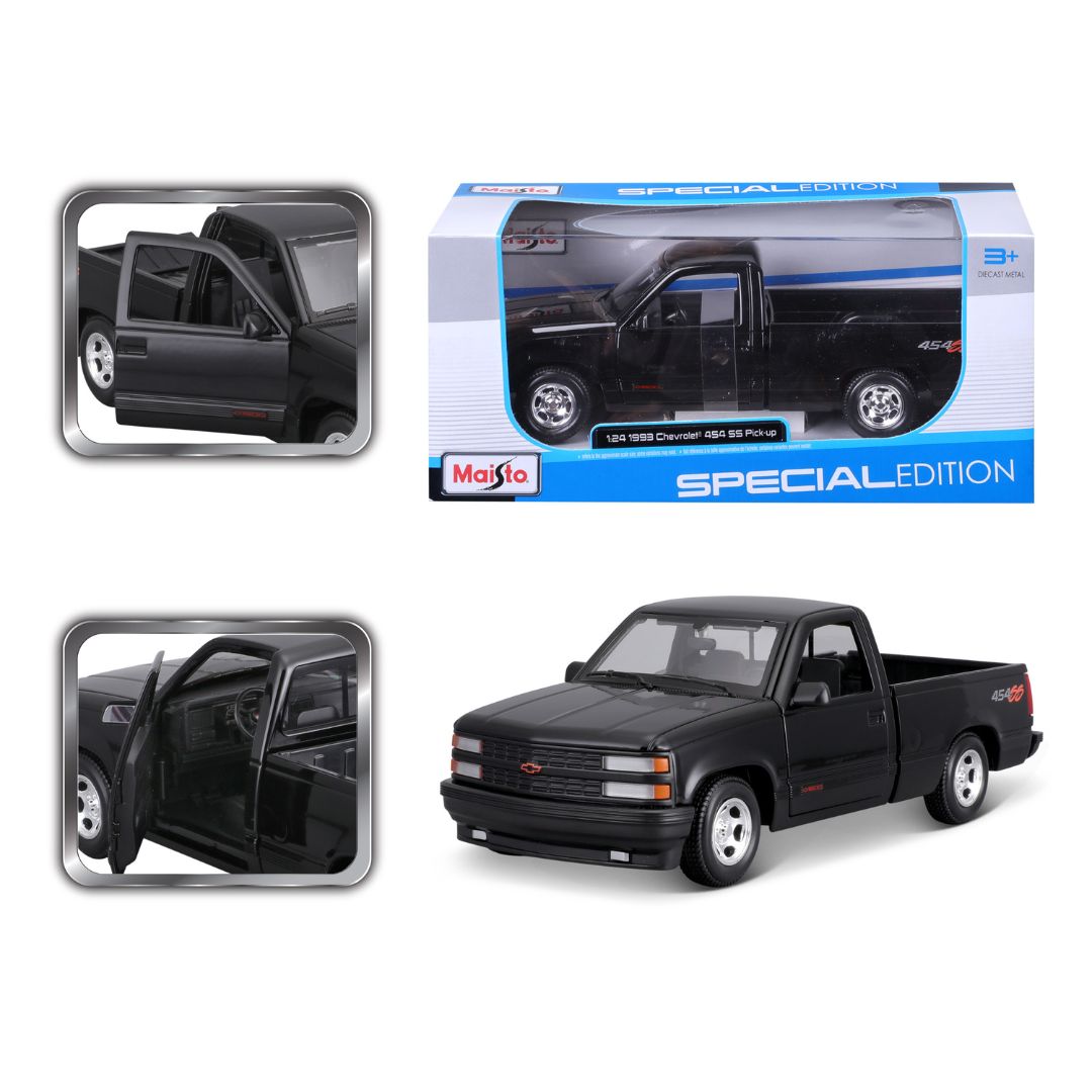 32901 BK Bburago Maisto - Chevrolet 454 SS Pick-up (1993), nera - 1:24